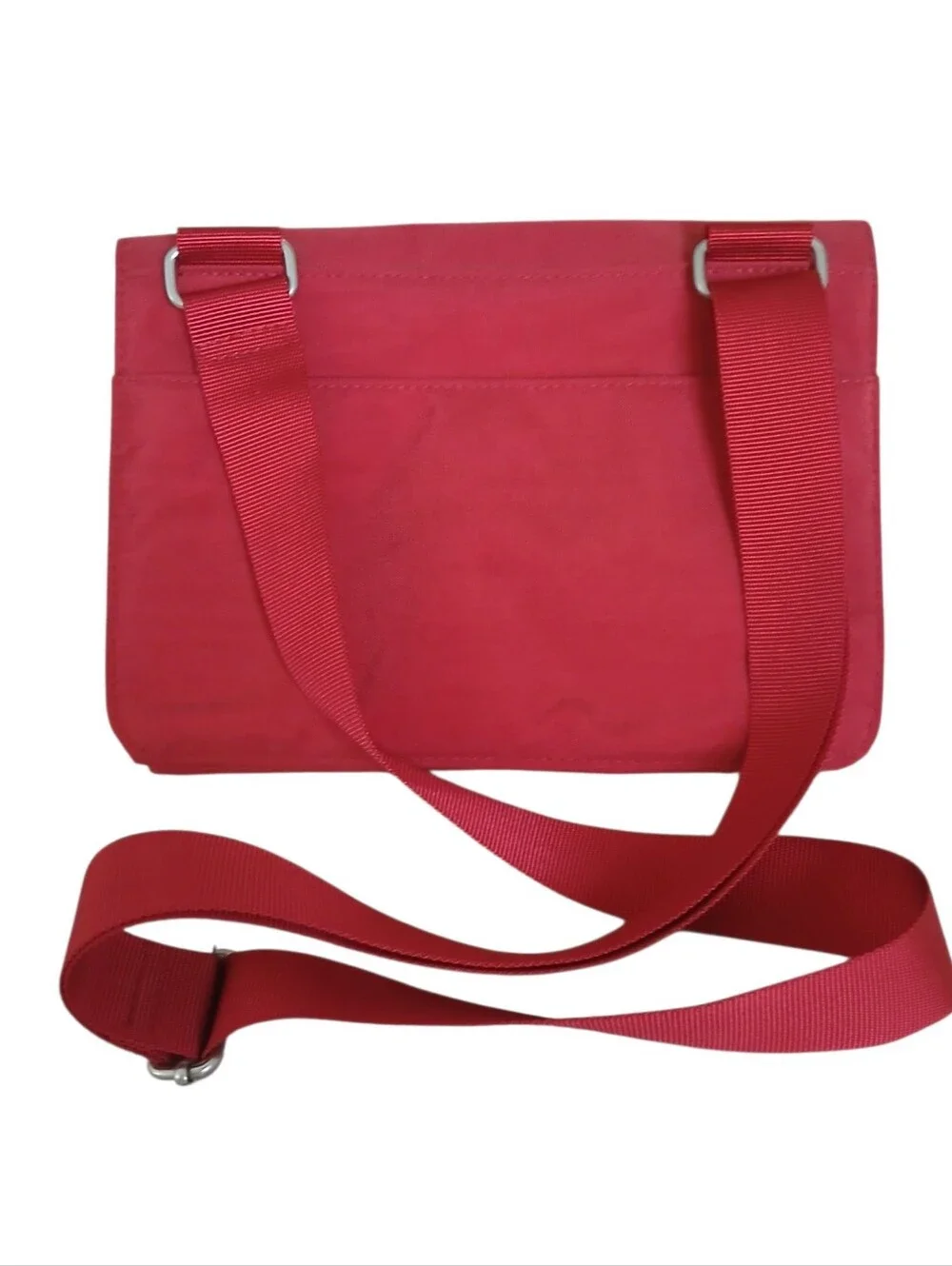 NEW Baggalini Venture Crossbody Nylon Travel Red Foldover Organizer Rugged